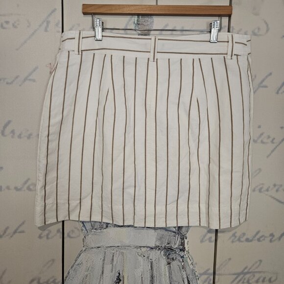 NWT Vineyard Vines Cargo Pocket Mini Skirt Striped Size XL Linen Blend - Picture 2 of 8